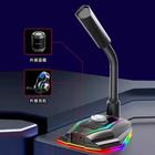 Microfone De Mesa Gamer Jogos Com Led Rgb Lelong Usb Le-919