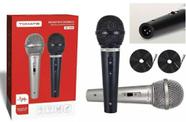 Microfone dinâmico profissional duplo com fio tomate mt-1028
