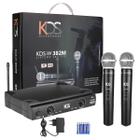 Microfone Duplo Bastão Sem Fio Kds-w382m Uhf Xlr Kadosh Cor Preto