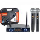 Microfone Duplo sem Fio KR0DM KARSECT - UHF, 16 Freq.
