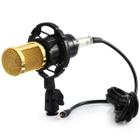 Microfone Estúdio Profissional Condensador Dourado Bm-800 T41 unidirecional Estudio Game