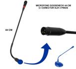 Microfone Gooseneck Sem Base,44 Cm P/Púlpito Igreja Palestra