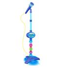 Microfone Infantil Azul C/ Som Luz E Entrada Mp3 - Dm Toys