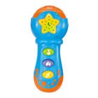 Microfone Infantil com Luz e Som Multikids Primeira Infância - BR2091