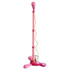 Microfone infantil com pedestal e luzes rosa - importway