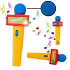 Microfone Infantil Sai Voz Toca Musica Brinquedo Musical