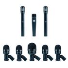 Microfone kadosh kmd108 com 8 peças para bateria cor preto