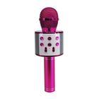 Microfone Karaokê Rosa Bluetooth Sem Fio Repórter