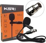 Microfone Lapela Ksr Lt2c Mini Xlr Serve Transmissor Leson
