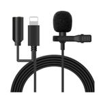 Microfone Lapela Para iPhone compatível com ipod e ipad Conector Lightning