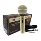 Microfone Le Son Sm58 P4 Vocal Profissional + P10 - LESON