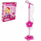 Microfone Musical Infantil Pedestal Glam Girls 106Cm A Pilha