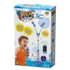 Microfone Pedestal Duplo Infantil Rock Show Luz e Som Azul DM Toys