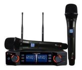 Microfone Profissional Kadosh Duplo Sem Fio Uhf Display Digital K492m 2 Mic