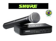 Microfone profissional sem fio BLX24/PG58 Shure Sistema 1 bastão