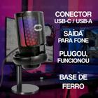 Microfone Rgb Condensador Usb Gamer Lives Mt-1060r Tomate Preto