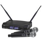 Microfone Sem Fio De Mão Duplo Lyco UH-08MM com 52 frequências UHF