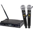 Microfone Sem Fio Duplo Mão Lyco UH08MM UHF