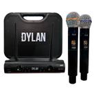 Microfone Sem Fio Duplo UHF Dylan DW-602 MAX + Case