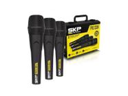 Microfone skp pro 33k kit c/ 3 peças profissional com case