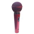 Microfone Sm58 P4 Lc Vermelho Cardióide Unidirecional Leson