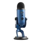 Microfone USB Logitech for Creators Blue Yeti para jogos, streaming, podcasting, Twitch, YouTube, Discord, gravação para PC e Mac, 4 padrões polares, som com qualidade de estúdio, Plug & Play-Midnight Blue