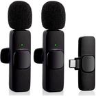 Microfone Wireless compativel com aparelhos Type-C Plug-Play