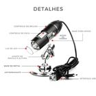 Microscópio USB Digital para Celular com Binocular e Lupa