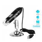 Microscópio USB Digital para PC com Zoom 1000x e Iluminação LED