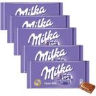 Milka alpine milk 100gr kit com 5 500gr