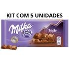 Milka triple cocoa 90gr kit com 5 450-gramas
