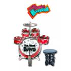 Minha Primeira Bateria Brinquedo Musical Infantil Vermelho