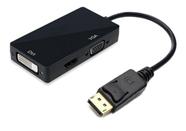 Mini Adaptador Display Port 3 Em 1 Para Dvi Hdmi Vga Pro - Alinee