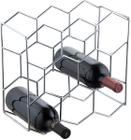 Mini Adega Cromada de Bancada 8 Garrafas de vinho - Forma