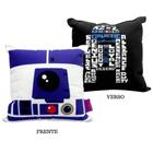 Mini Almofada Fibra Veludo 25x25cm R2D2 Star Wars Zona Criat - Zona Criativa