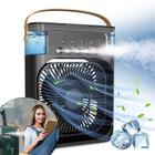 Mini Ar Condicionado Climatizador Umidificador Ventilador Agua E Gelo Com LED Portátil Usb Linha Premium