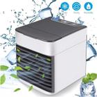 Mini Ar Condicionado Portatil Air Cooler Umidificador Climatizador Luz Led Original Usb Portatil