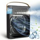 Mini Ar Condicionado Ventilador Portátil Climatizador Umidificador Ventilador Agua E Gelo Com LED Portátil Usb Linha