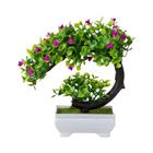 Mini Árvore de Bonsai Artificial de Plástico - Decoração para Sala, Mesa, Casa e Jardim