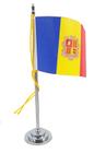 Mini Bandeira de Mesa Andorra 15 cm Poliéster - SP Bandeiras