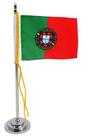 Mini Bandeira De Mesa Da Portugal 15 Cm Poliéster - Sp Bandeiras