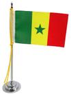 Mini Bandeira de Mesa da Senegal 15 cm Poliéster