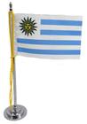 Mini Bandeira de Mesa da Uruguai 15 cm Poliéster