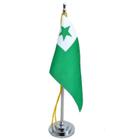 Mini Bandeira De Mesa Esperanto 15 Cm Altura Mastro - Sp Bandeiras