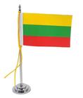 Mini Bandeira De Mesa Lituânia 15 Cm Poliéster