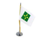 Mini Bandeira Mesa Brasília Mastro 15 Cm Poliéster