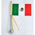 Mini Bandeira México Com Ventosa Poliéster (5,5Cm X 8,5Cm) - Sp Bandeiras