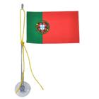 Mini Bandeira Portugal Com Ventosa Poliéster (5,5Cm X 8,5Cm) - Sp Bandeiras