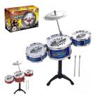 Mini Bateria Musical Infantil 3 Tambores 1 Prato Jazz