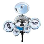 Mini Bateria Musical Infantil 5 Tambores Baquetas Jazz Drum